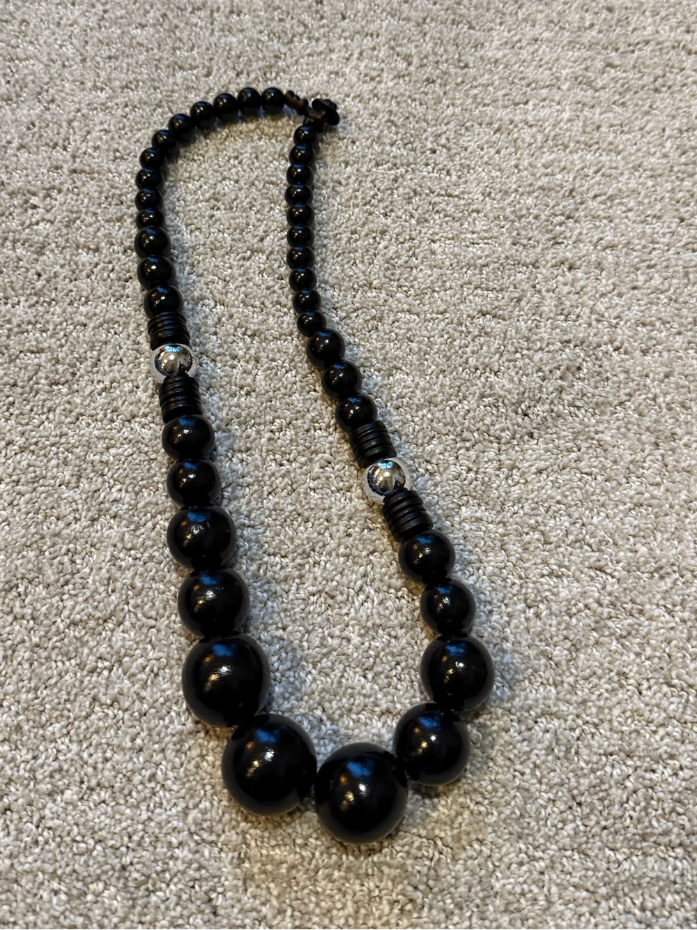 Black Bead Necklace - Women Jewelry